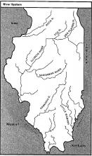 Map of Illinois Rivers and waterways