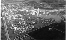 Aerial photo of Chanute AFB and Rantoul, 1990s 