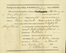 1841 Criminal Court Record for Noah Bixler