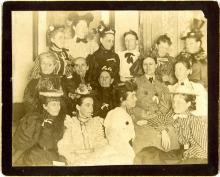 A picture of the women of the Fortnightly Club, one of a number of clubs for women in 20th century Champaign County